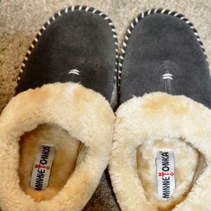 Caitlin clog Minnetonka clog moccasins.